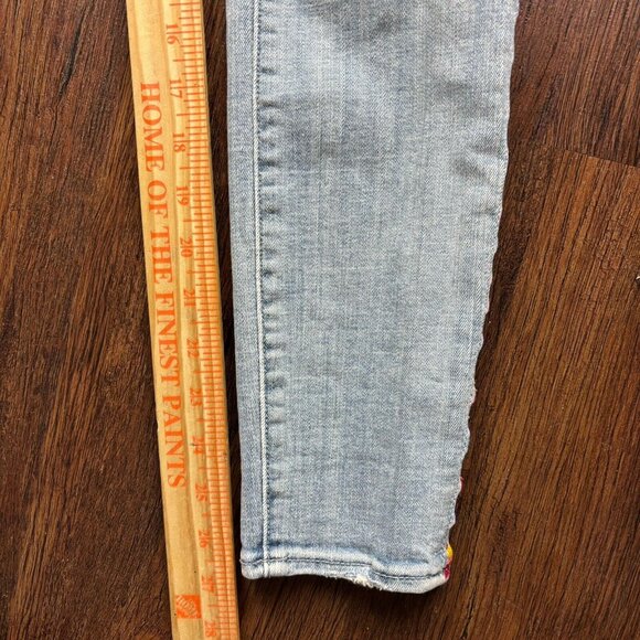 Driftwood Jackie Skinny Jeans Light Wash rainbow stripe Women’s Size 26 - Picture 9 of 11